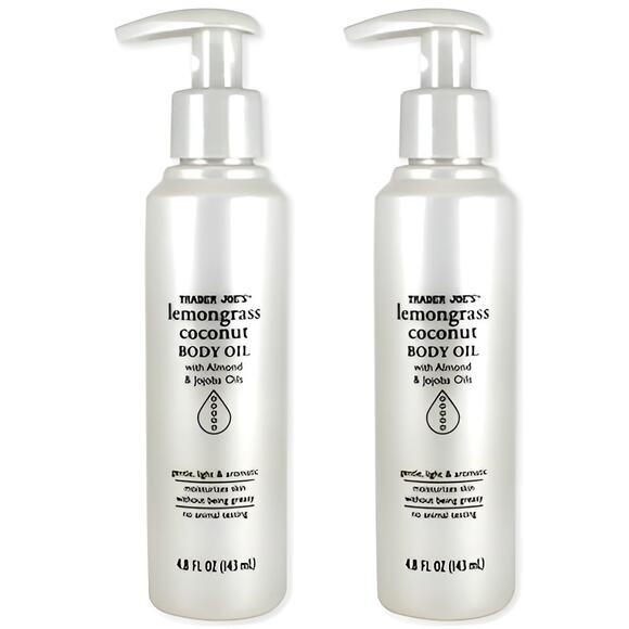 Trader Joes Exclusive Set Lemongrass Coconut Body Natural Oil Almond Jojoba NEW - Picture 6 of 6